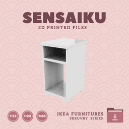 Miniature Replica SKRUVBY Side Table for Miniature Dollhouse - IKEA - 3D Print Instant Download 3d model