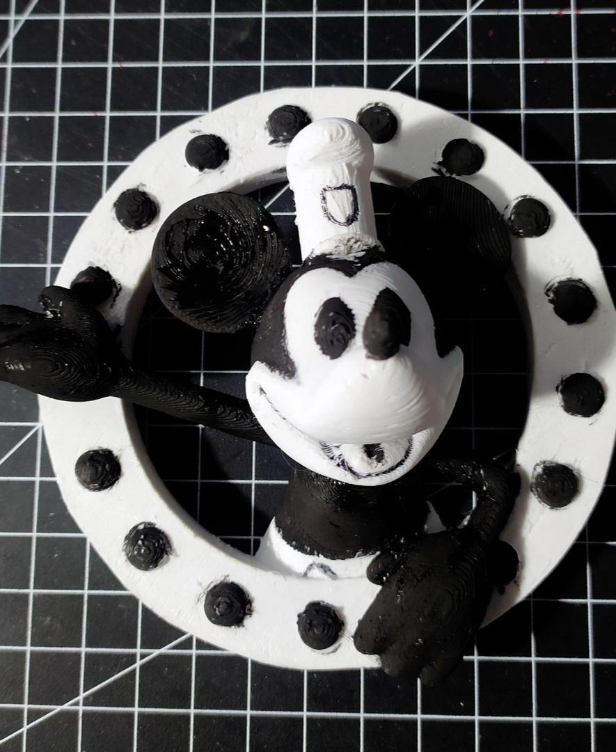 Steamboat Willie Porthole -Wall Art - Printed in PLA at 5% infill - 3d model