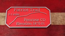 Maverick's Trail badge Patriot Trail Penrose Colorado 3d model