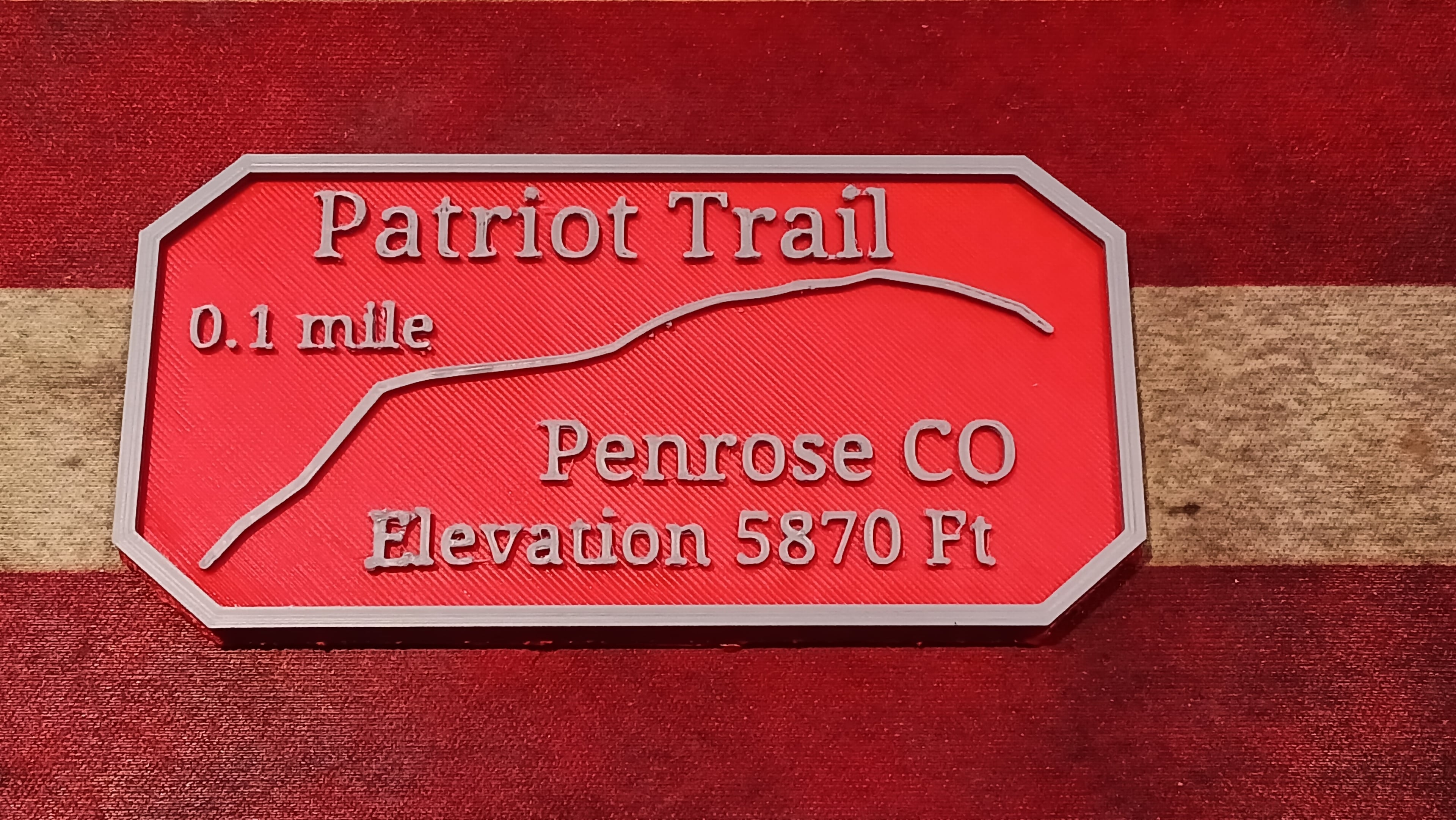 Maverick's Trail badge Patriot Trail Penrose Colorado 3d model