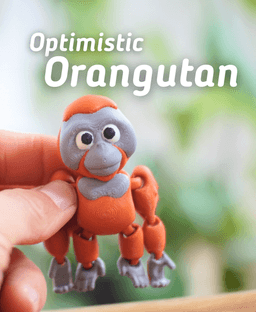 Optimistic Orangutan - Articulated Fidget Orantutan - Ludo Animal 3d model