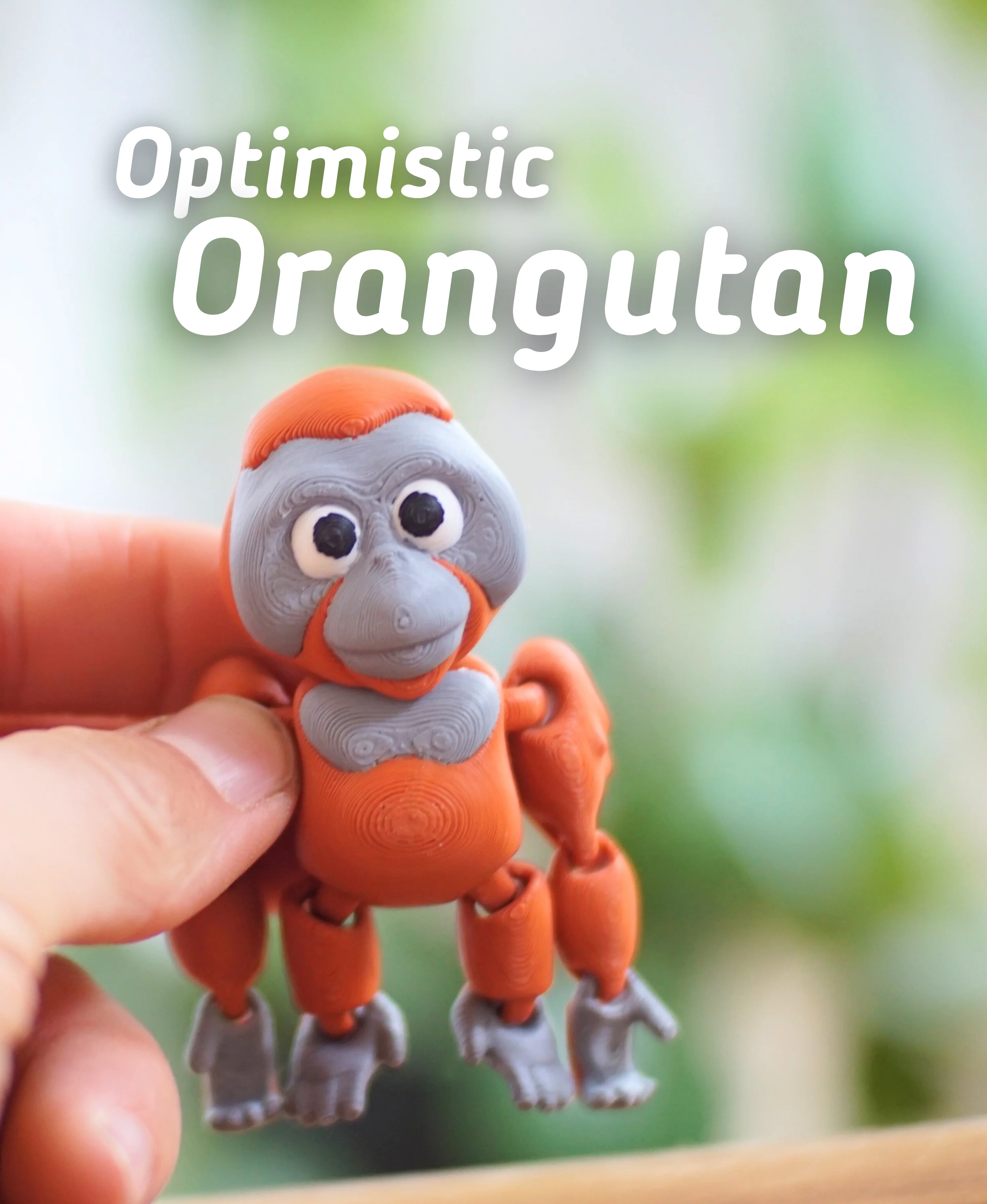 Optimistic Orangutan - Articulated Fidget Orantutan - Ludo Animal 3d model