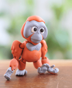Optimistic Orangutan - Articulated Fidget Orantutan - Ludo Animal 3d model