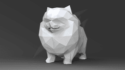 Low Poly Pomeranian 3d model
