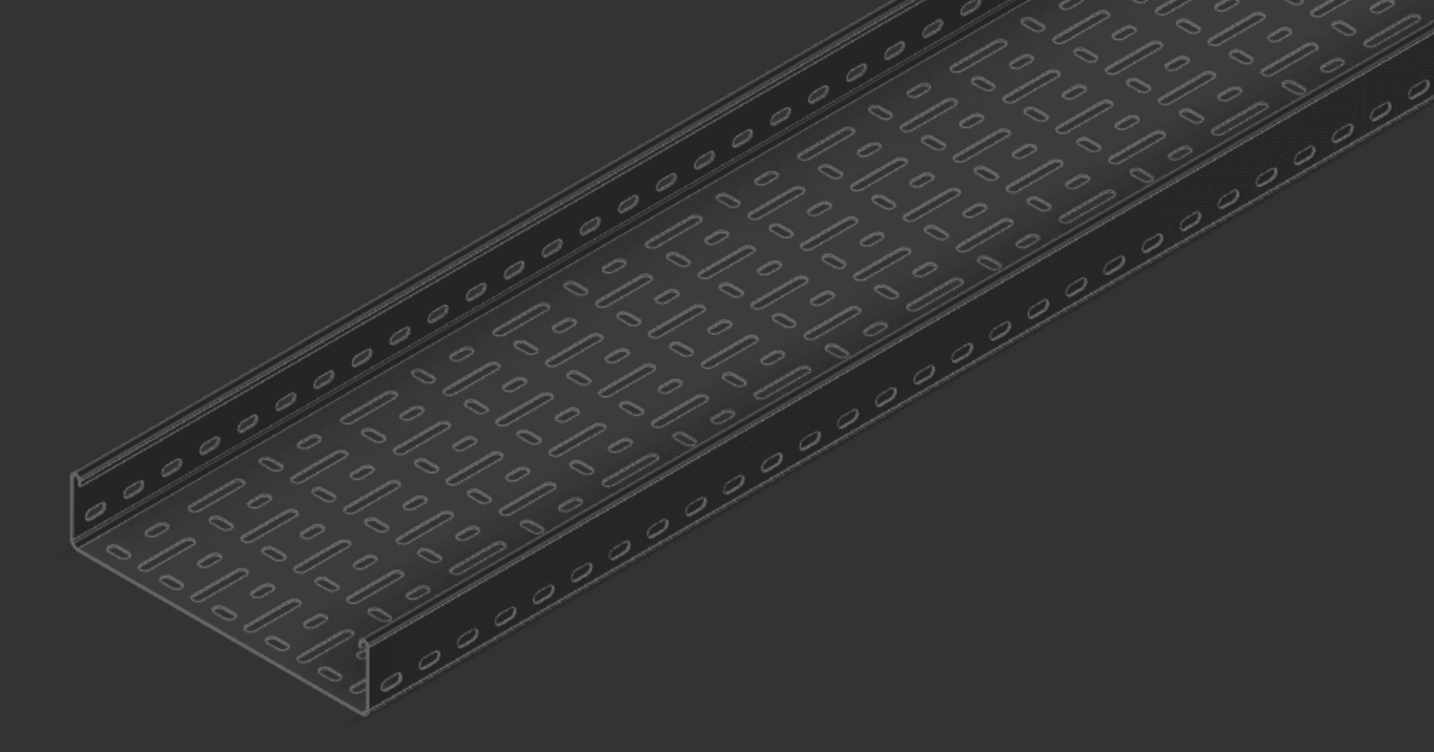 Cable Tray 225mm x 3000mm TYPE2 3d model