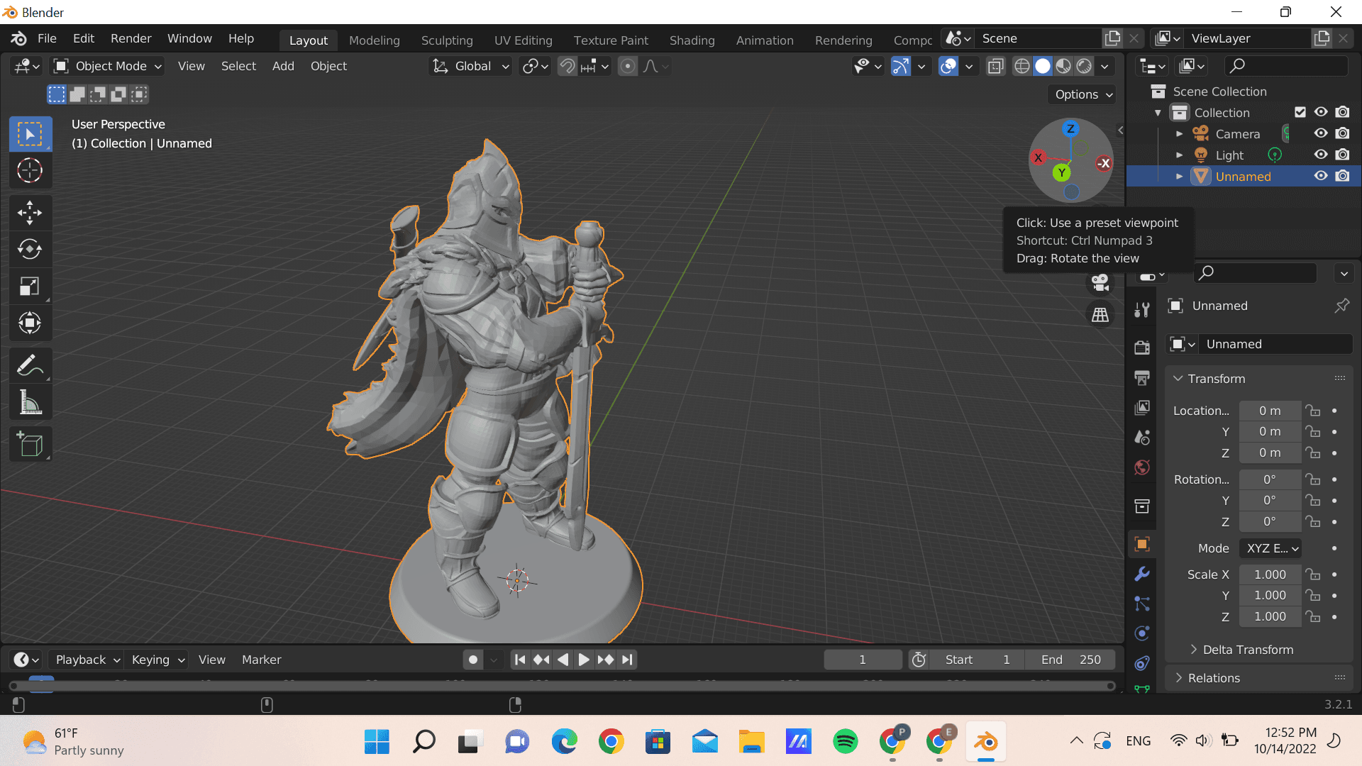 Dungeons and Dragons character  3d model