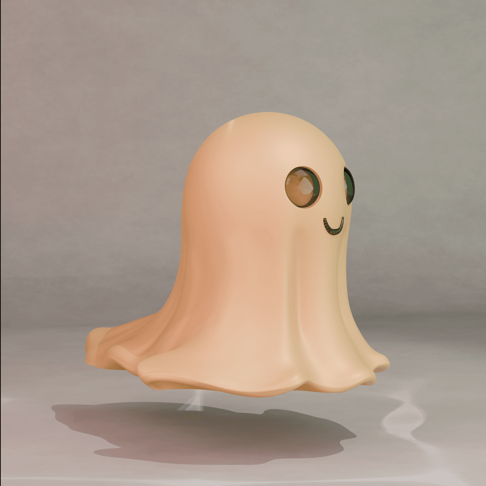 Cute Octopus Ghost 3d model