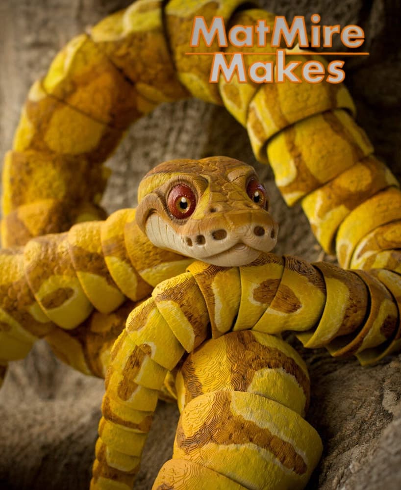 Ball Python Thangs Ball Python Snake- Articulated Figure - 3D model by MatMire_Makes on Thangs