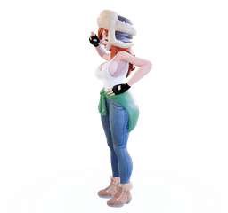 Sexy Cartoon Girl from the Northwest USA v2 3d model