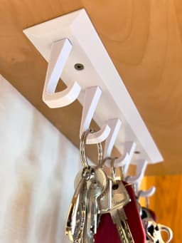 5-Hook Under-Shelf Key Hanger 3d model