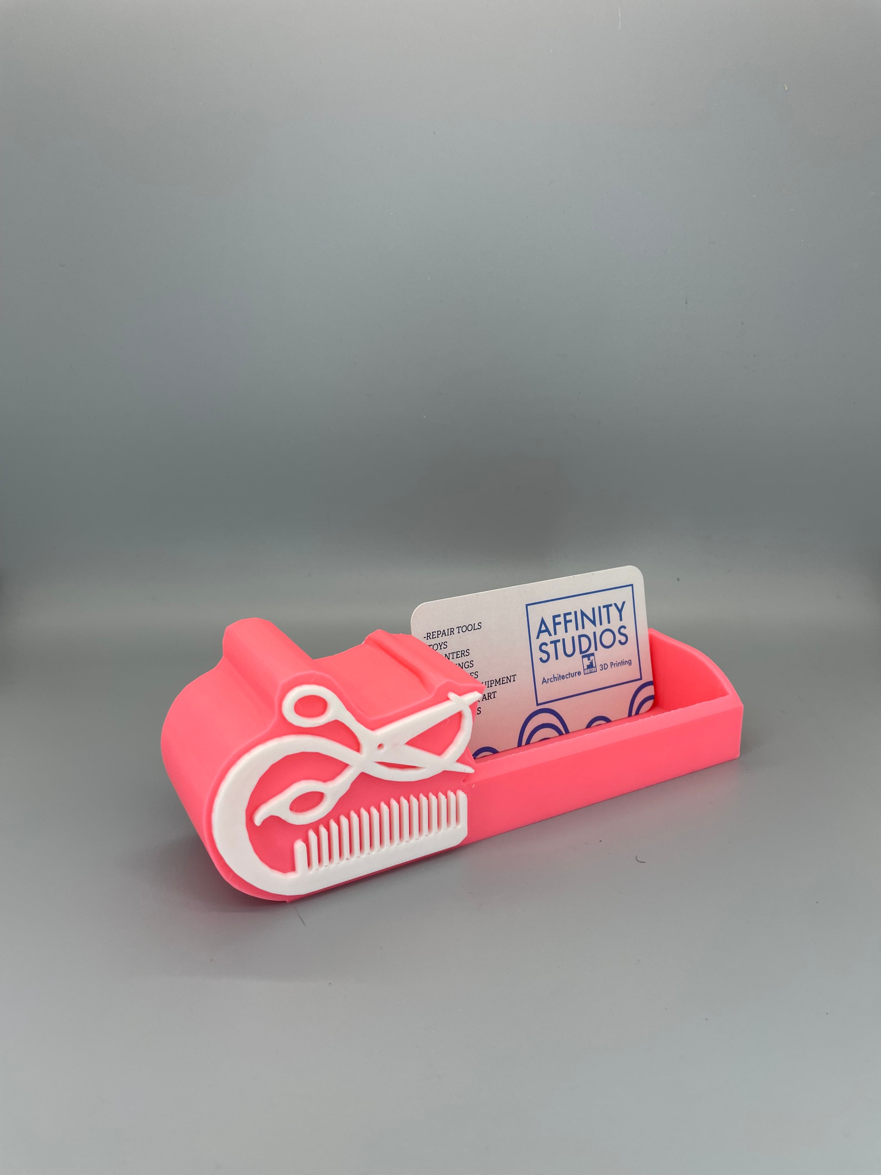 Hair Stylist Form Business Card Holder 3d model