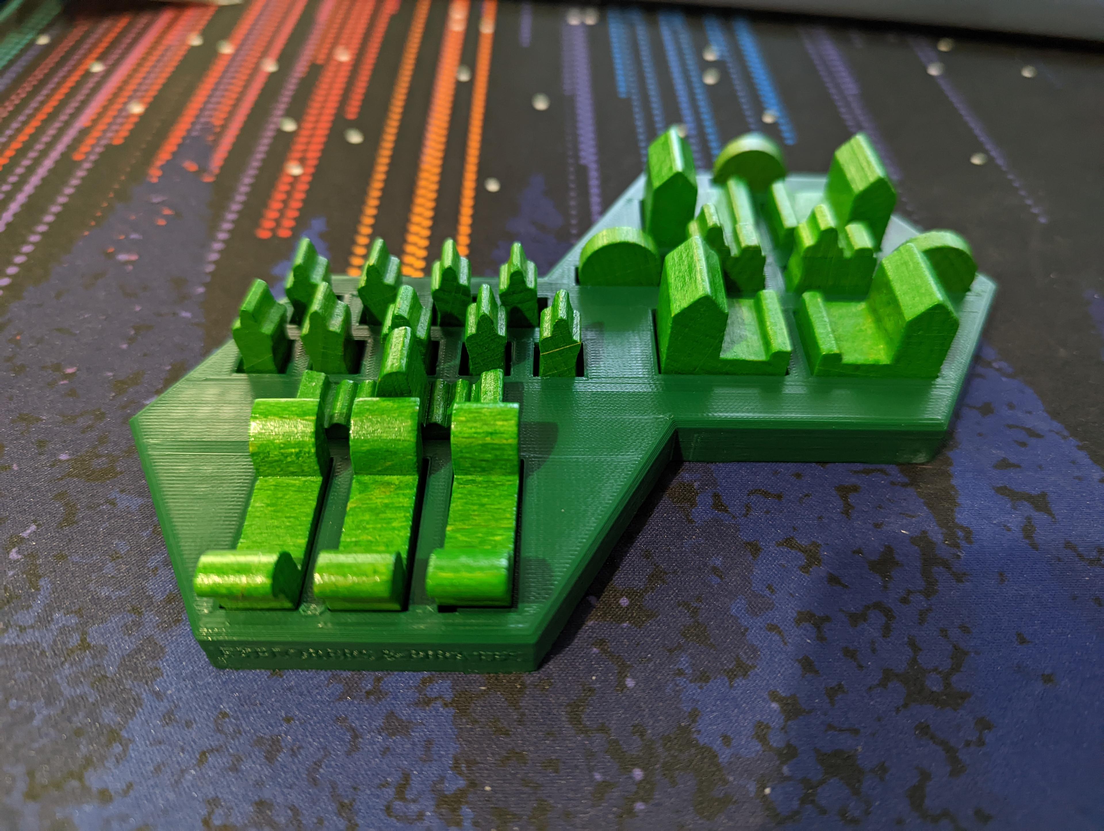 Catan Game Pieces Holders 3d model