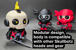 Skullbotz Ninja Snap Protocol Cute Desk Toy No AMS 3d model