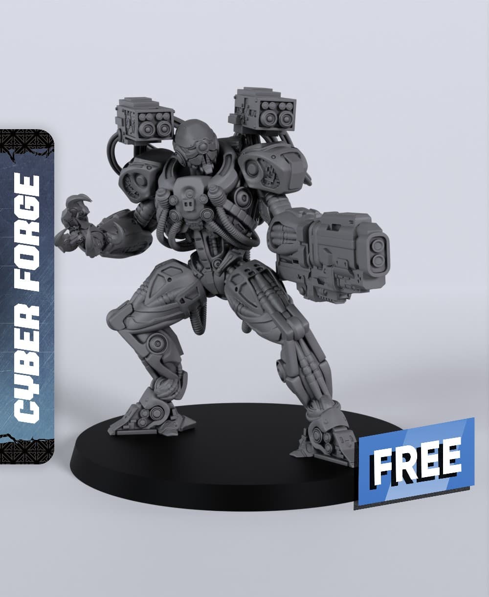 Corpo Eliminator - With Free Cyberpunk Dragon - Sci-Fi Gift Ideas for RPG and Wargamer 3d model