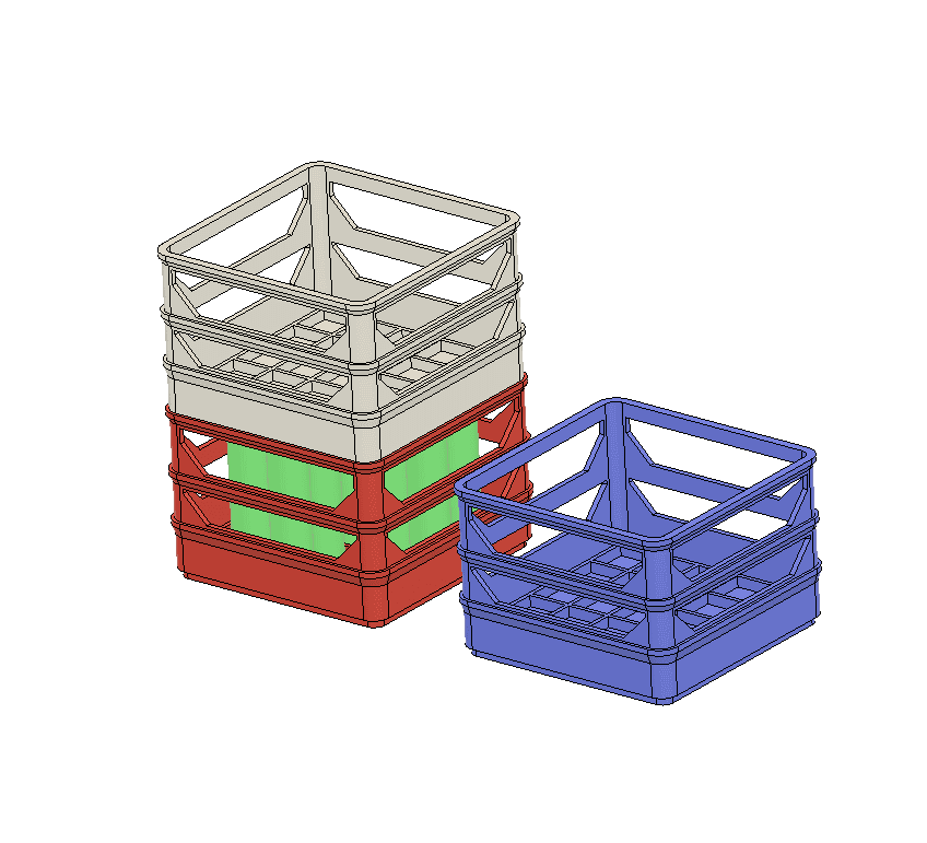 Stackable 18650 battery storage crate.stl 3d model