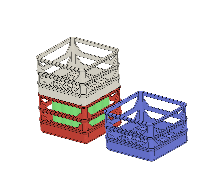 Stackable 18650 battery storage crate.stl 3d model