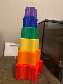 Star Stacking Cups 3d model