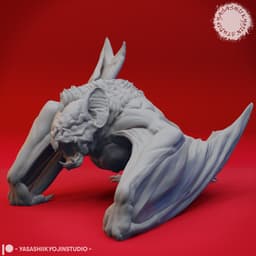 Dire Bat - Tabletop Miniature (Pre-Supported) 3d model