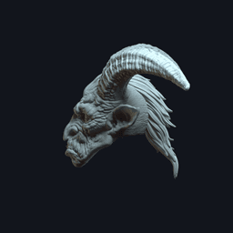 Ballhorn v2 Action Figure Head 3d model