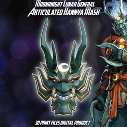 Moon Knight Lunar General Hannya Articulated Mask 3d model