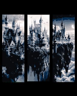 Castles in the Sky - High Fantasy Artwork as Bookmarks 3d model