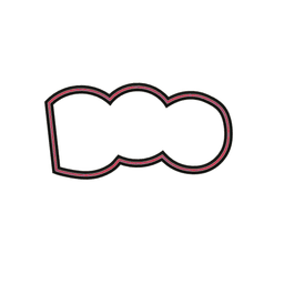 Boo Text Cookie Cutter STL File - 4 inches 3d model
