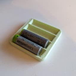 Simple AA Battery Tray 3d model