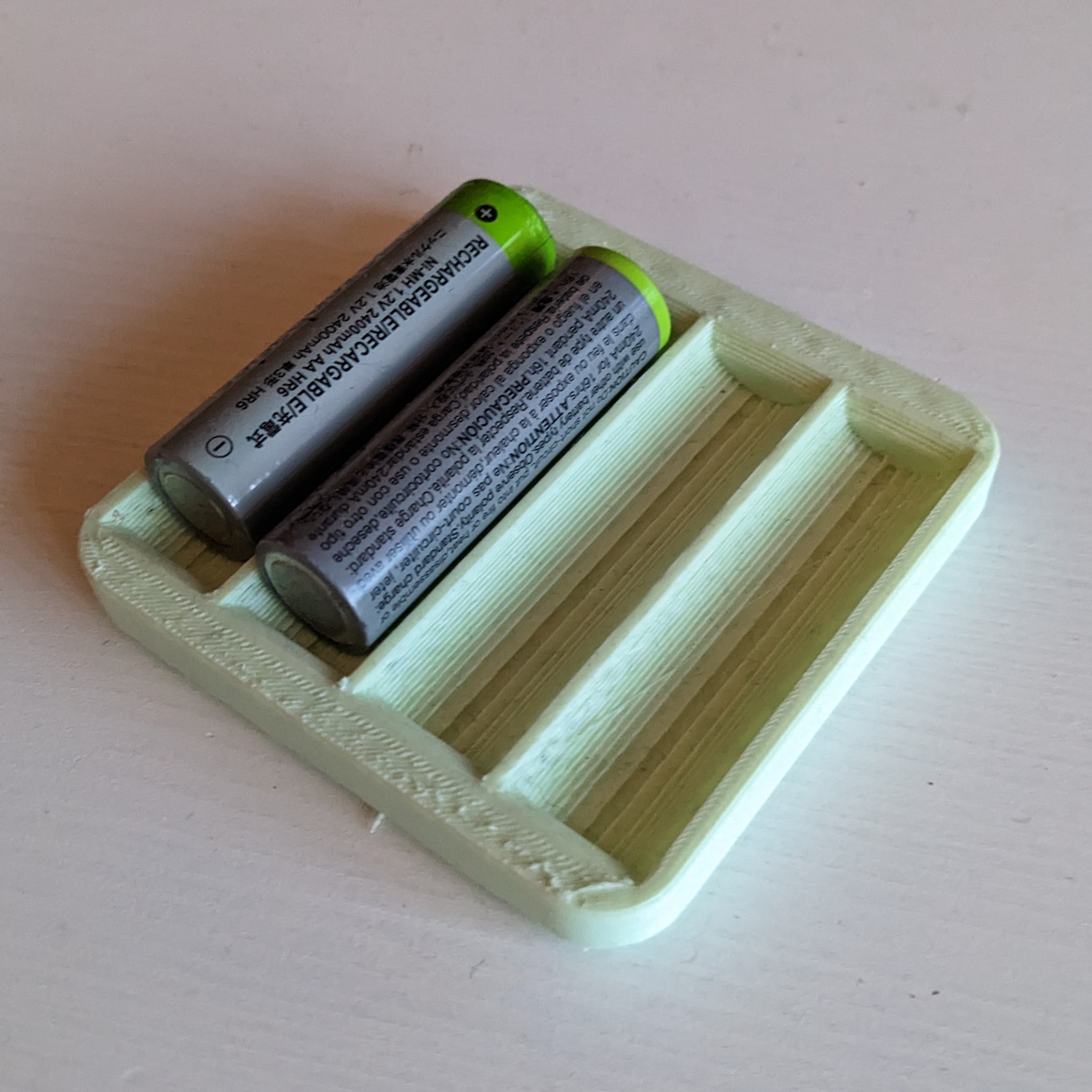 Simple AA Battery Tray 3d model