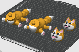 Shibby - Felxi Shiba Inu with accessories 3d model