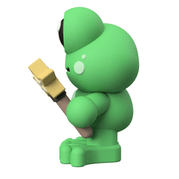 Cute Cryptid Loveland Frogman Figure | 3D Printable Royalty-Free 3d model