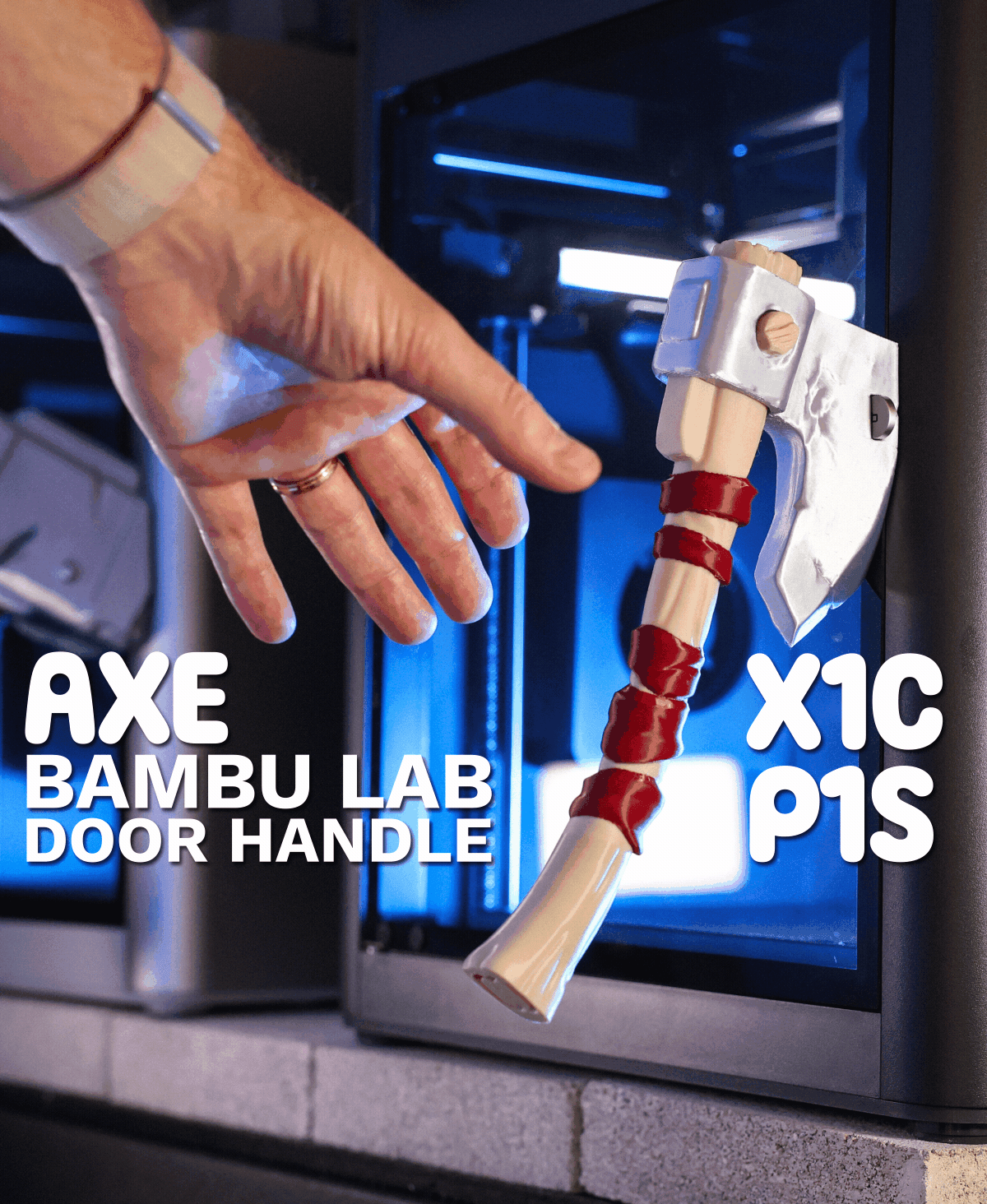 Battle Axe - Handle for Bambu Lab printers 3d model