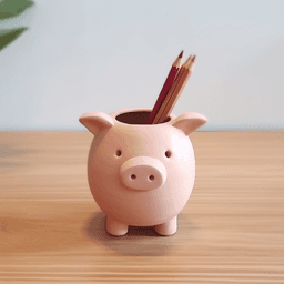 Piggy Holder – Playful Desk Organizer 3d model