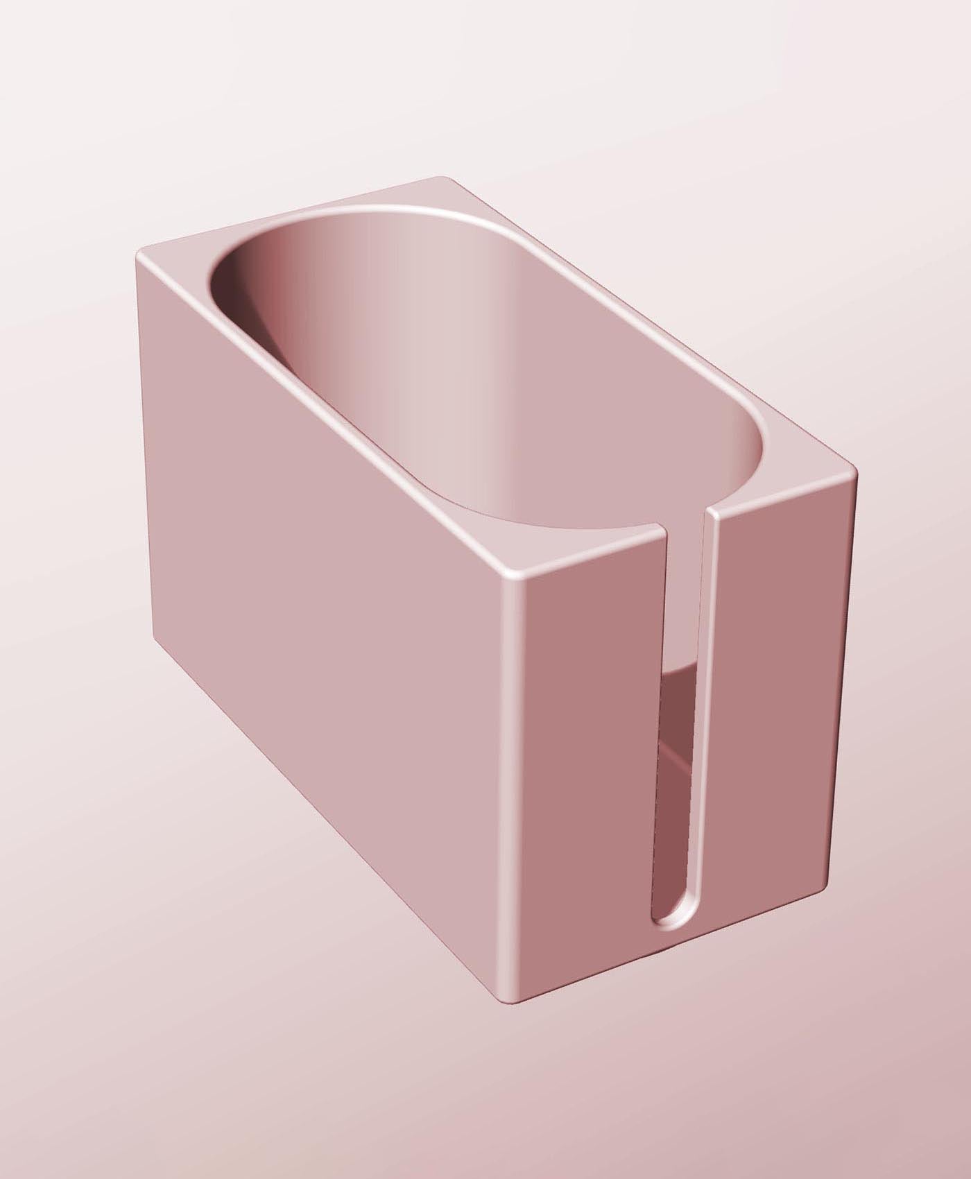 CX68-95-SS Modular Stacking slotted container for home decor 3d model
