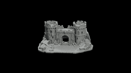 Ruined Keep Gatehouse STL - Printable D&D Tabletop Terrain 3d model