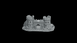 Ruined Keep Gatehouse STL - Printable D&D Tabletop Terrain 3d model