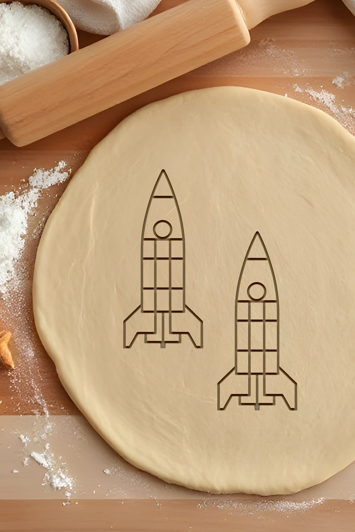 Rocket Cookie Cutter, Biscuit Cutter 3d model