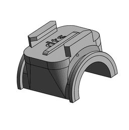 gopro bike mount 31mm with zipties 3d model