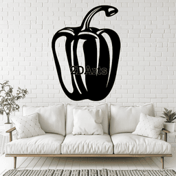 Pepper 2D Wall Art/Window Art - Digital STL & SVG File for 3D Printing or Laser Cutting 3d model