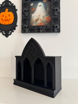 Gothic Cathedral Shelf | 3D Printable Diorama Display (STL + 3MF) 3d model