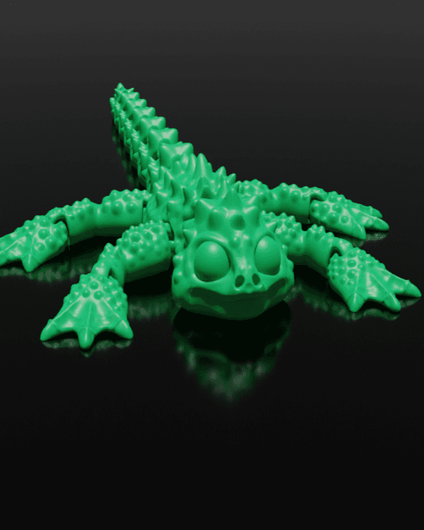Articulated Lizard / Dragon Flexi - Support free - Print in Place 3d model