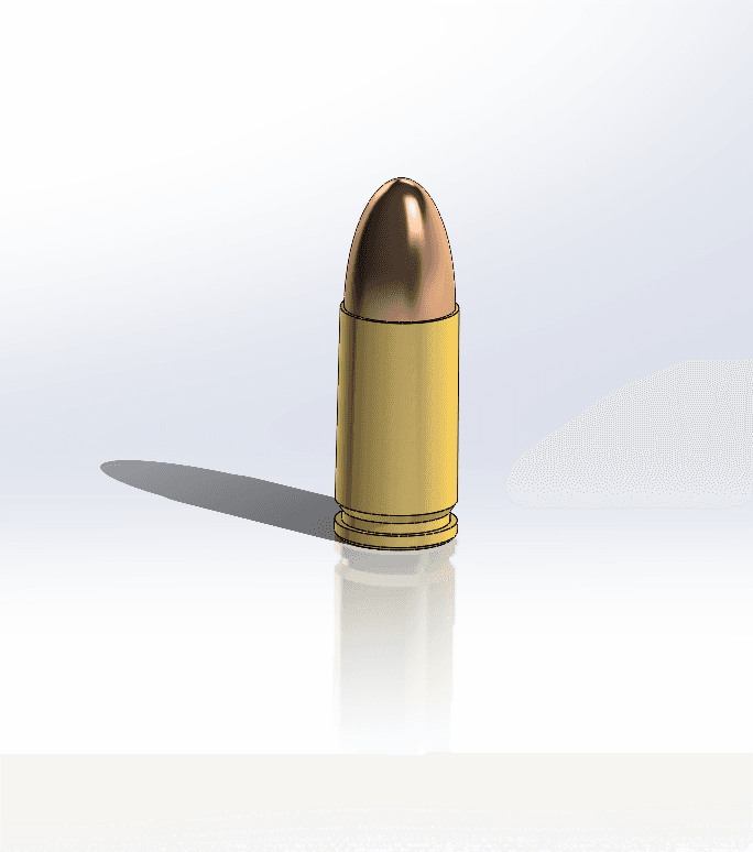 bullet - 9x19 parabellum.STEP 3d model
