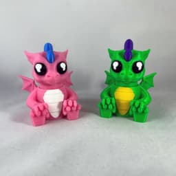 Cute Little Dragon Clicker / Fidget Dragon STL File - NO AMS - COMMERCIAL LICENSE 3d model