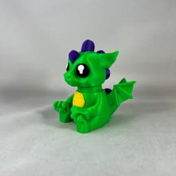Cute Little Dragon Clicker / Fidget Dragon STL File - NO AMS - COMMERCIAL LICENSE 3d model