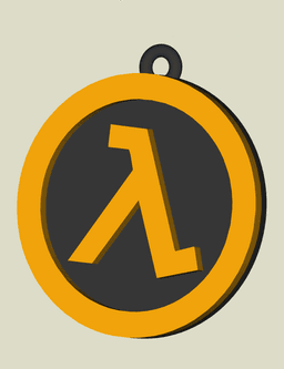 Half-Life key chain, earring, dogtag, jewlery 3d model