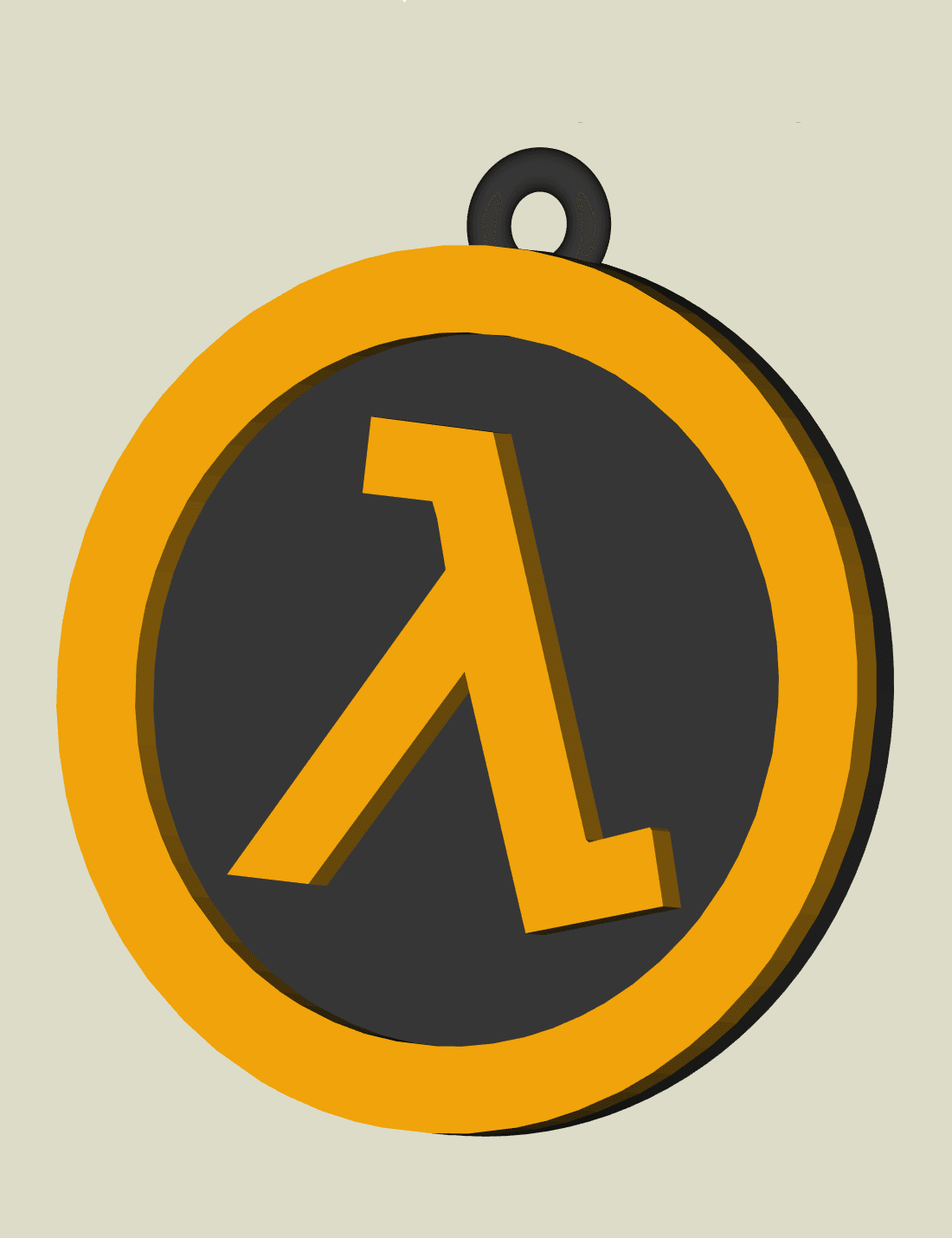 Half-Life key chain, earring, dogtag, jewlery 3d model