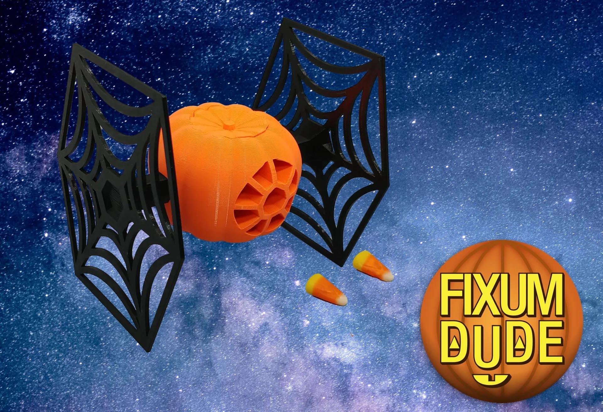 Pumpkin PIE Fighter (Halloween Themed Star Wars TIE Fighter)  3d model