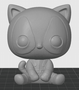 CatPool - Deadpool Cat Figurine - No Supports 3D Print STL/3MF 3d model