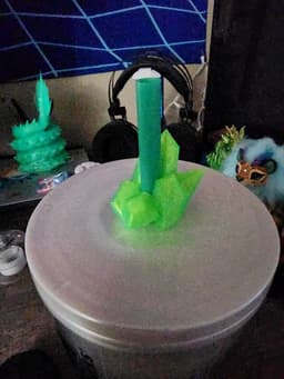 Crystal Cluster Straw Topper 3d model
