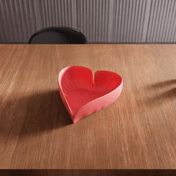 Heart Petal Decorative Bowl 3d model