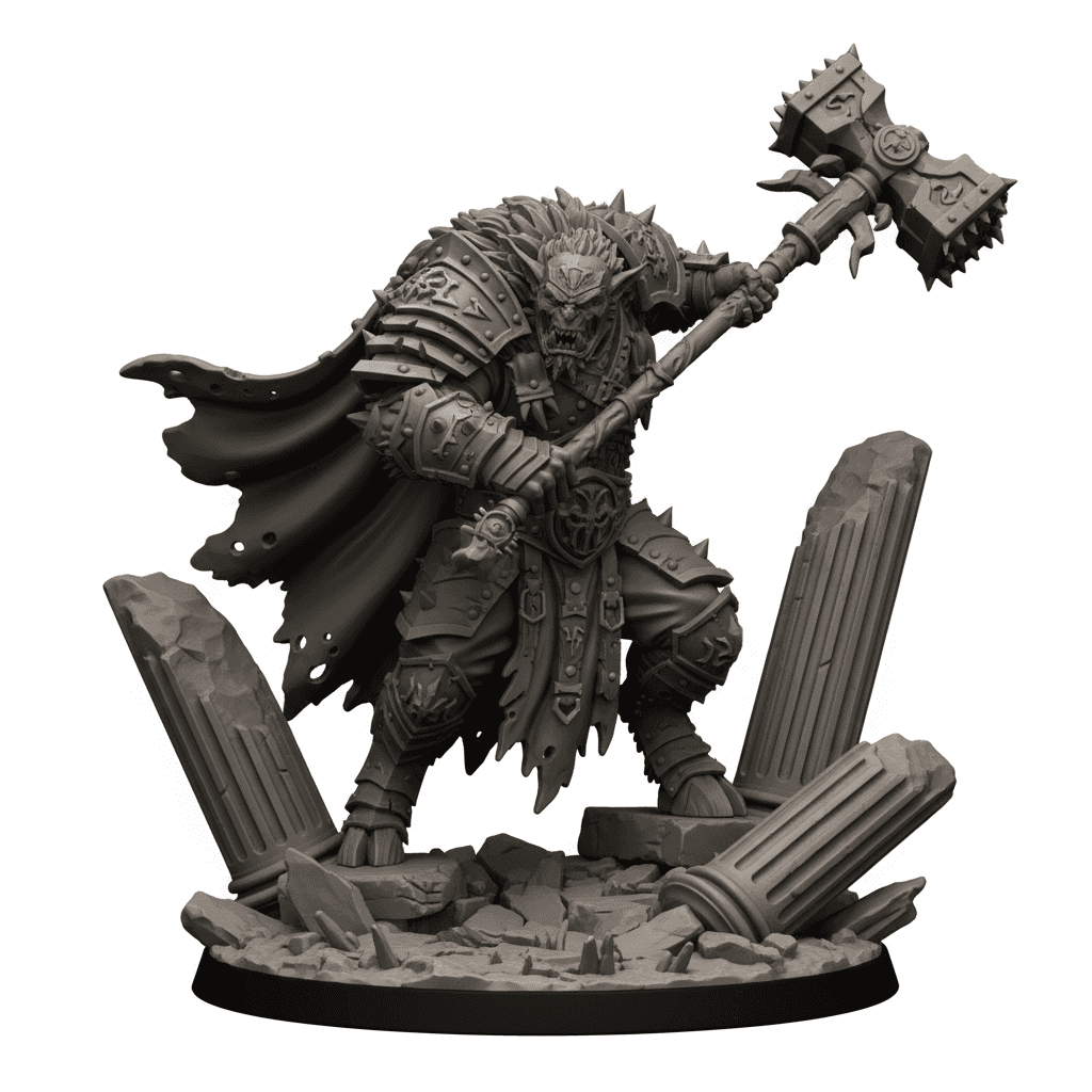 Beastman Brute Stone Pillars Printable STL File 3d model